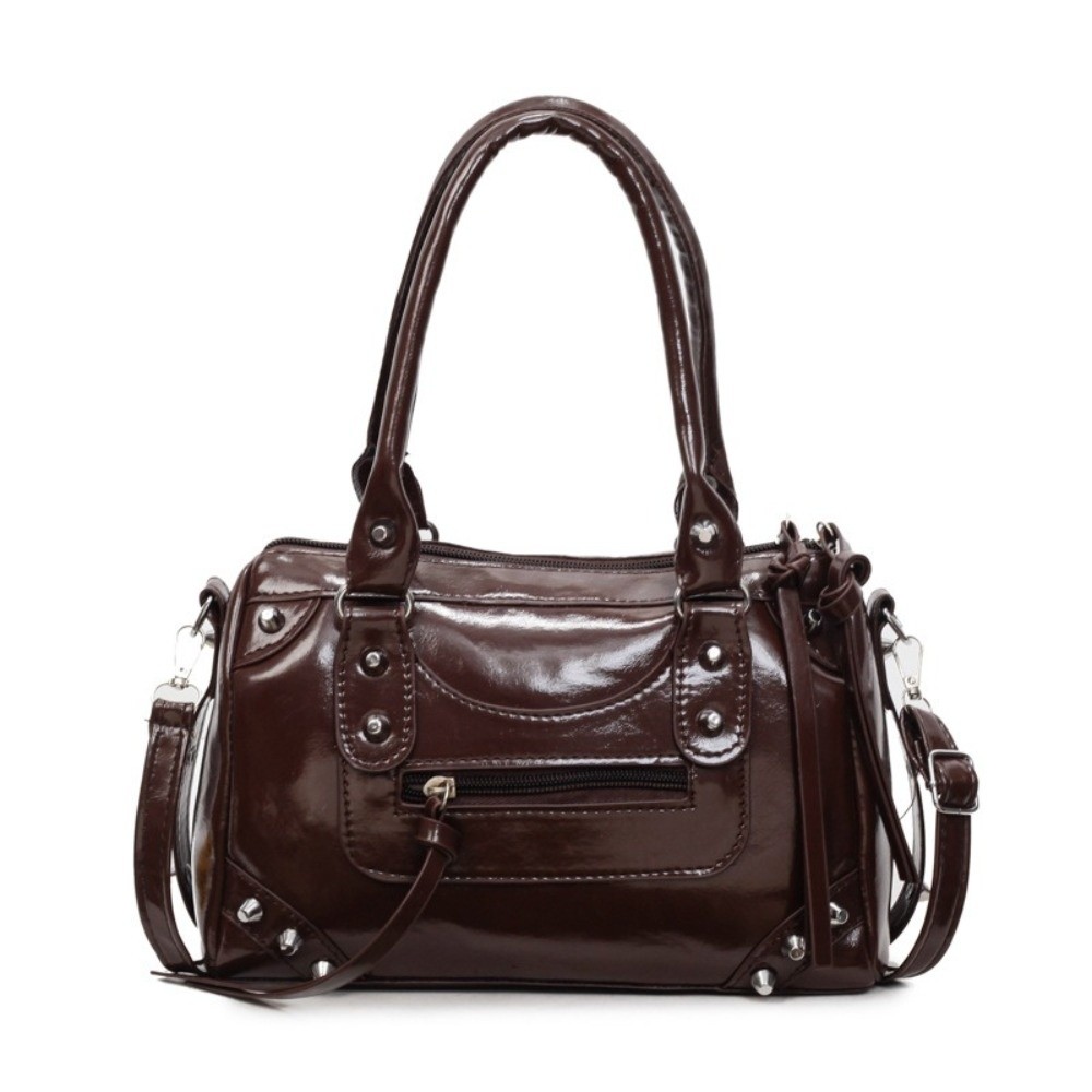 Top Handle Patent Bag - حقيبة يد نسائية عصرية بتصميم وسادة