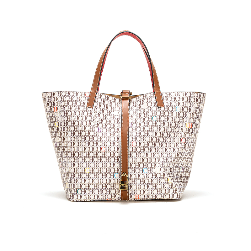 Luxury Bags Shopping - حقيبة تسوق للكتف من كلوريد البولي
