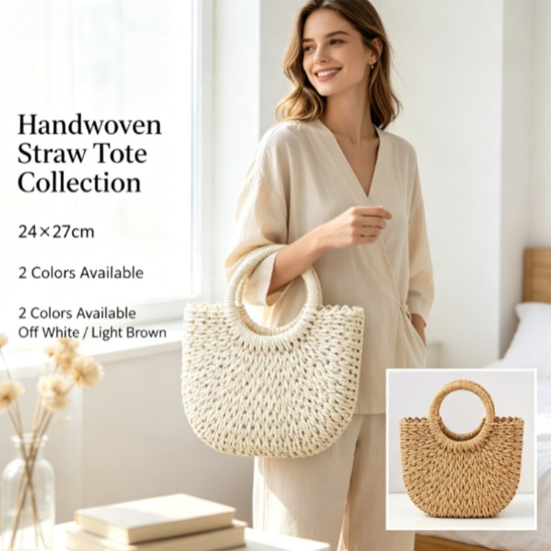 Luxury Bags Of 2026 - حقيبة بوهيمية منسوجة يدويًا بتصميم القمر