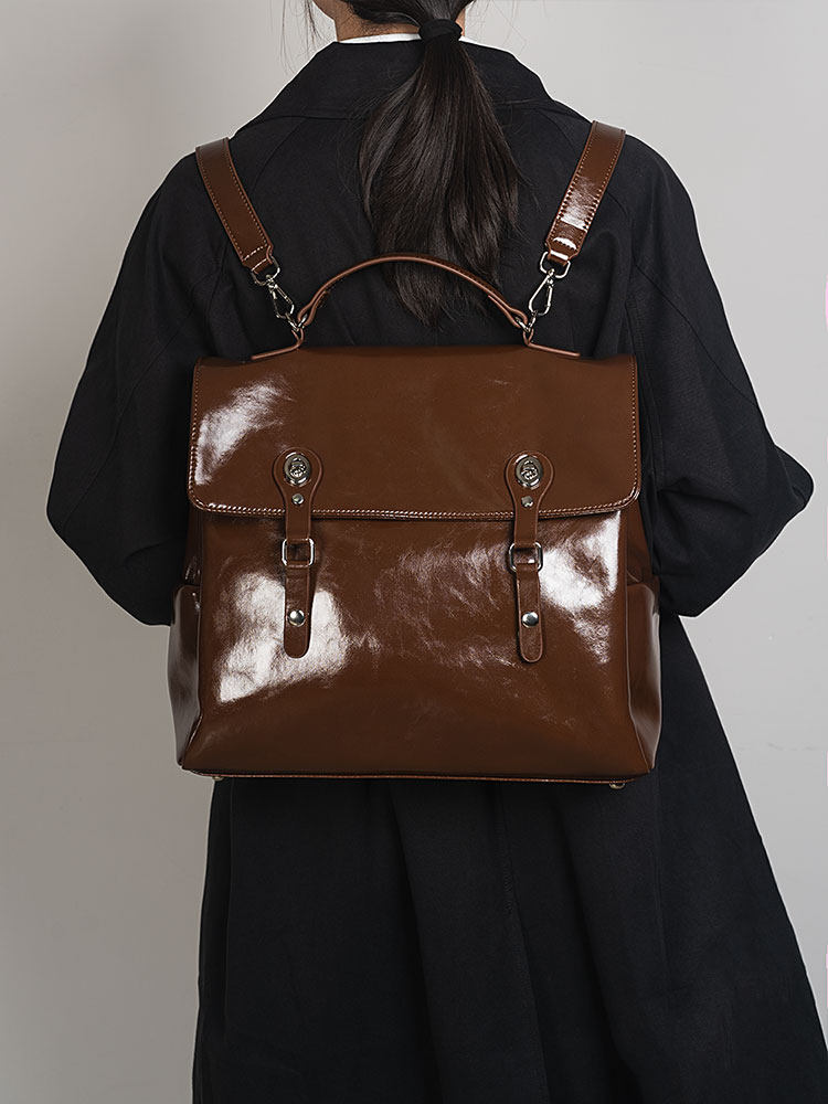 Top Handle Patent Bag - حقيبة كتف نسائية عصرية جديدة لعام
