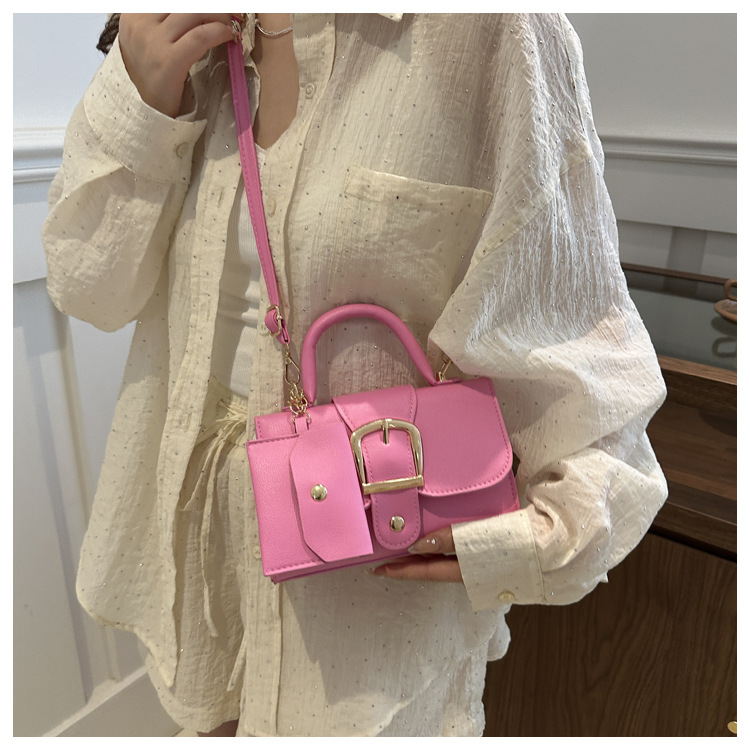 Top Handle Patent Bag - حقيبة يد نسائية صغيرة من الجلد