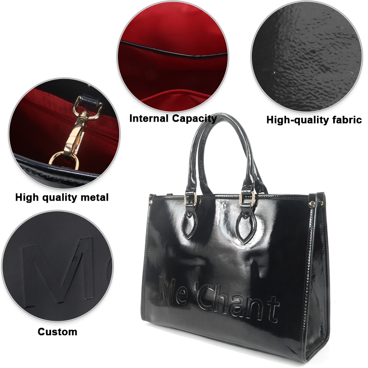حقيبة يد نسائية سوداء لامعة من - مراجعة Top Handle Patent Bag وسعره