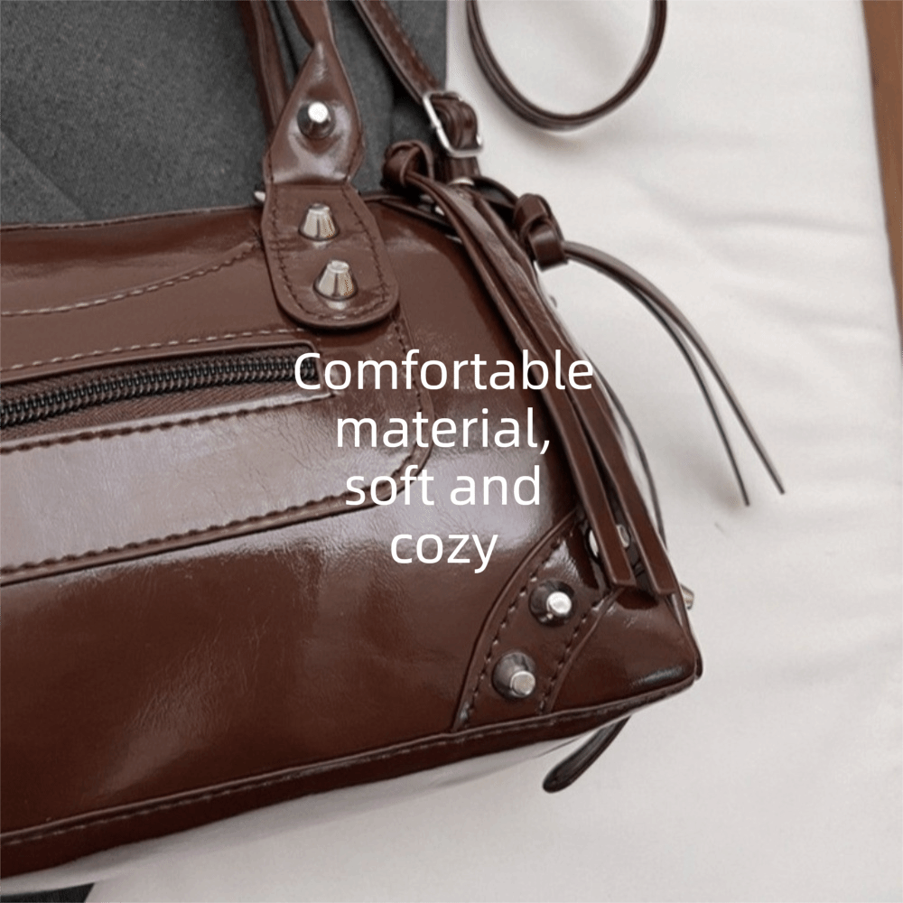 حقيبة كتف نسائية عصرية من الجل - مراجعة Top Handle Patent Bag وسعره
