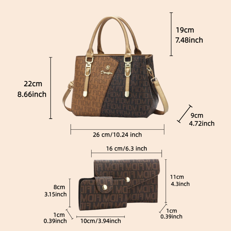 مجموعة حقائب نسائية من 3 قطع،  - مراجعة Luxury Bags Casual وسعره
