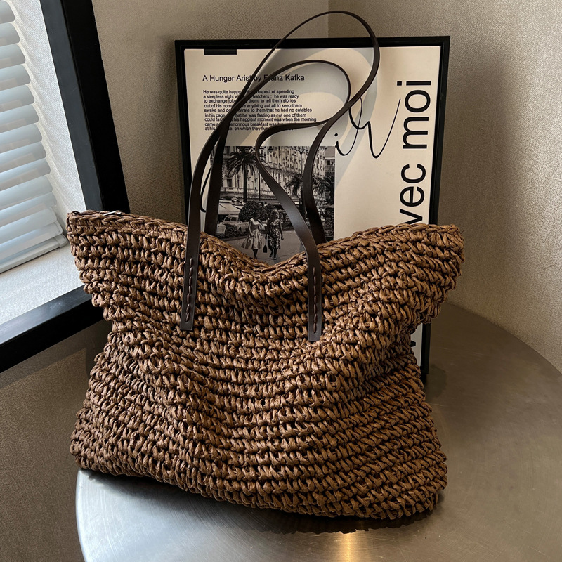 القش المنسوجة حمل الحقائب عارض - مراجعة Luxury Bags Shopping وسعره