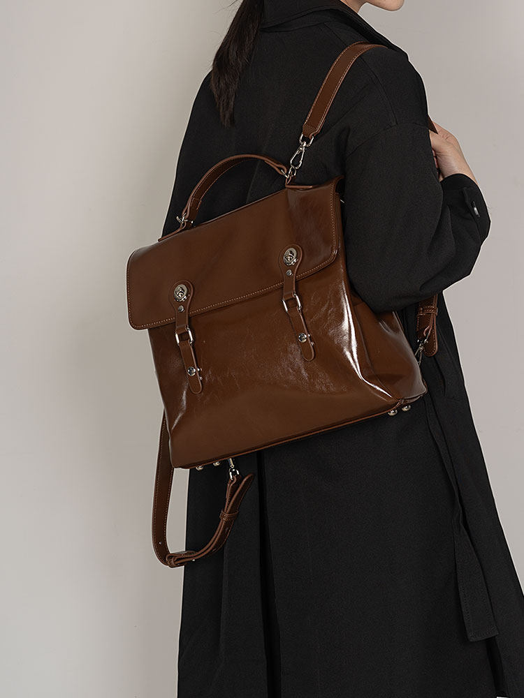حقيبة كتف نسائية عصرية جديدة ل - مراجعة Top Handle Patent Bag وسعره