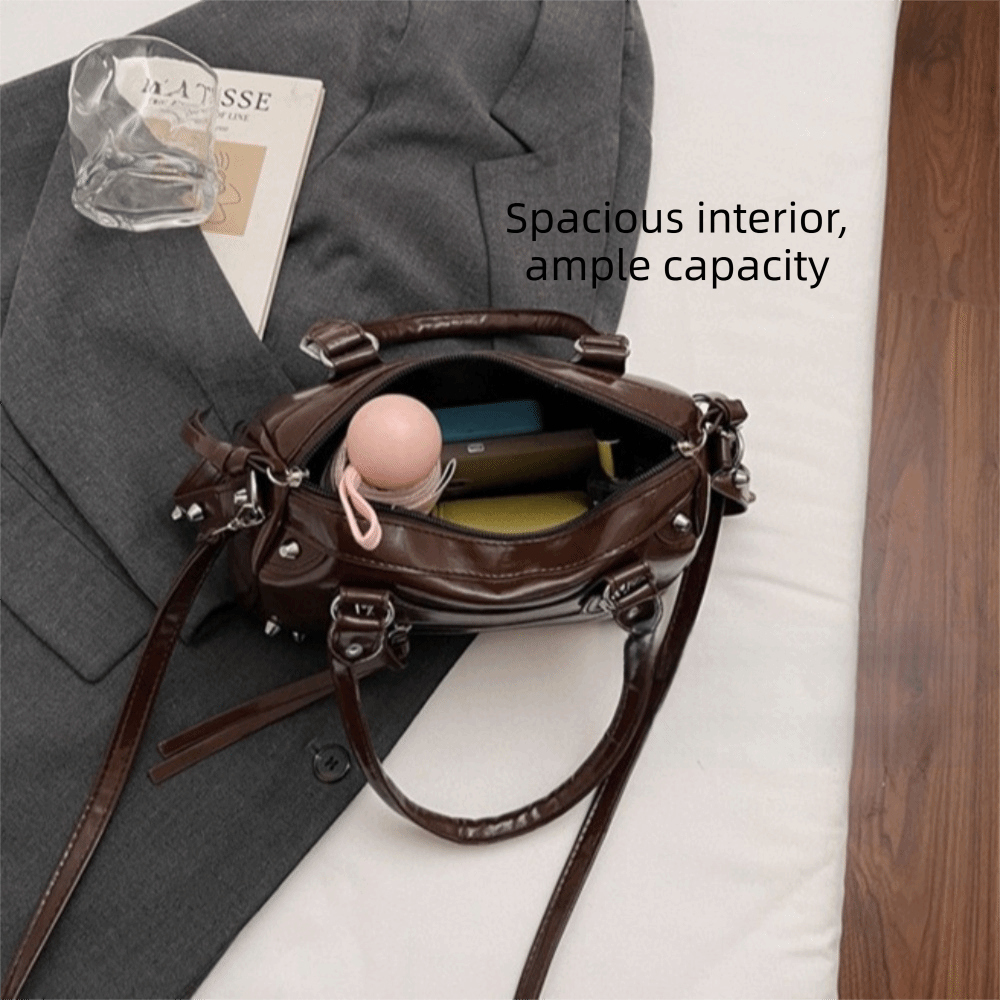 حقيبة نسائية كلاسيكية من الجلد - مراجعة Top Handle Patent Bag وسعره